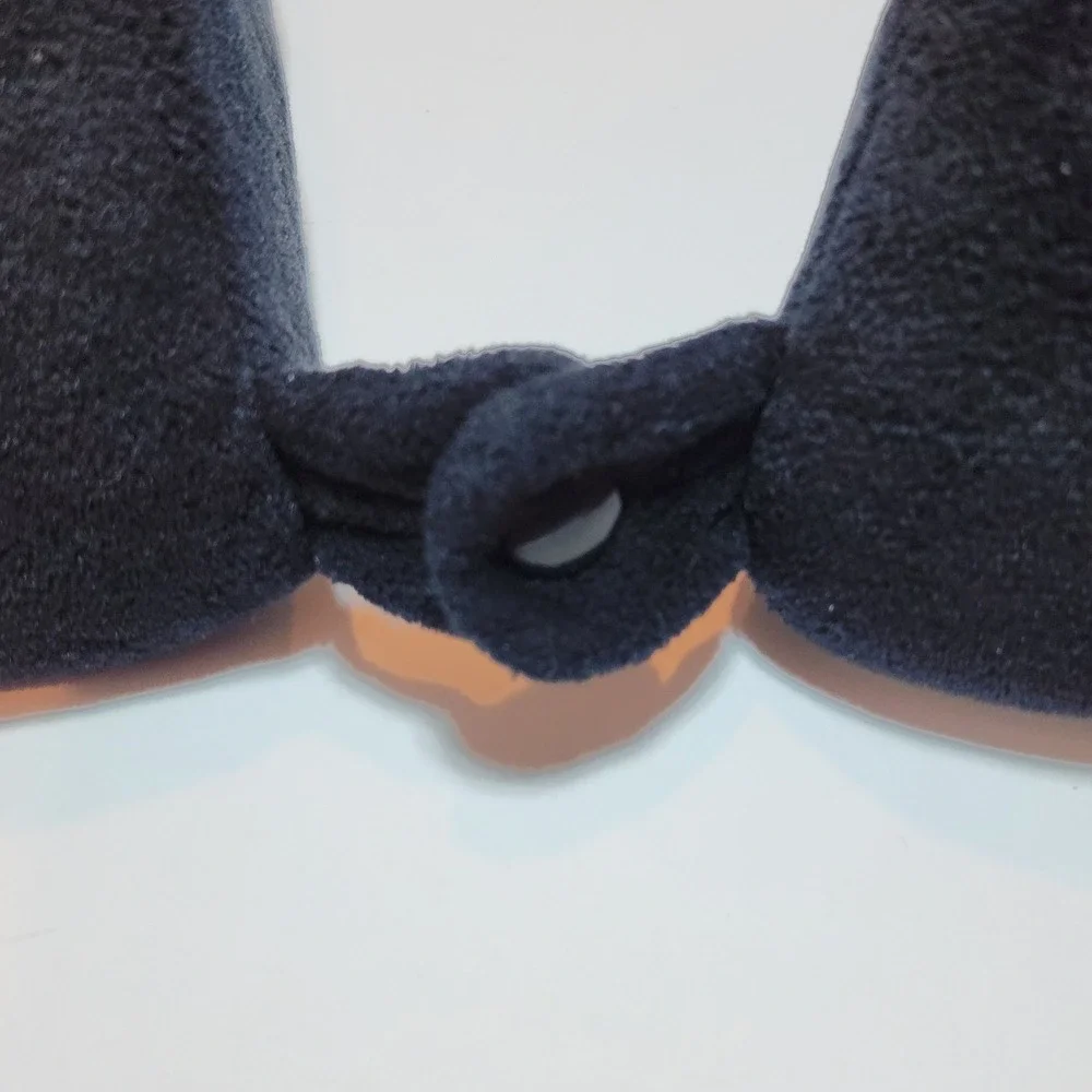 Springs Global Memory Foam Travel Neck Pillow Navy Blue Grey Mesh RN 117835